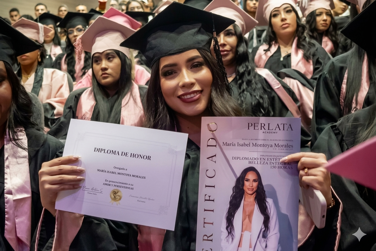 Estudiantes graduadas de PERLATA Academy